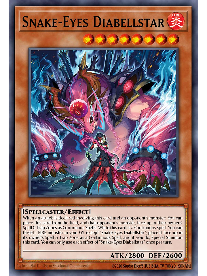 Snake-Eyes Diabellstar - MP25-EN062 - Prismatic Secret Rare 1st Edition 1
