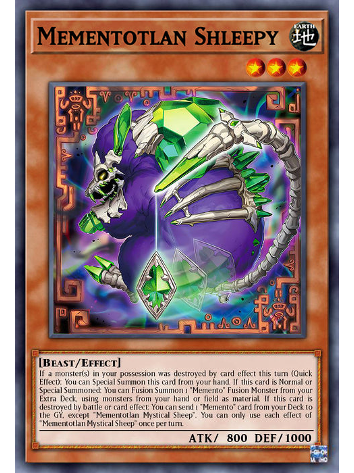 Mementotlan Shleepy - MP25-EN083 - Prismatic Secret Rare 1st Edition 1