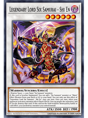 Legendary Lord Six Samurai - Shi En - MP25-EN107 - Prismatic Secret Rare 1st Edition