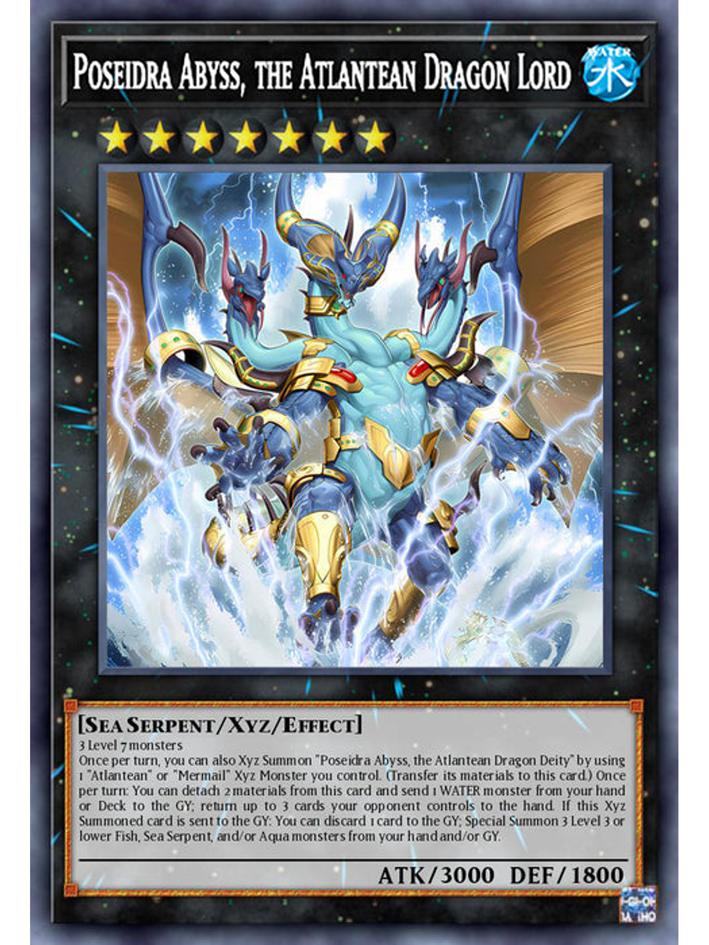 Poseidra Abyss, the Atlantean Dragon Lord - MP25-EN108 - Prismatic Secret Rare 1st Edition 1