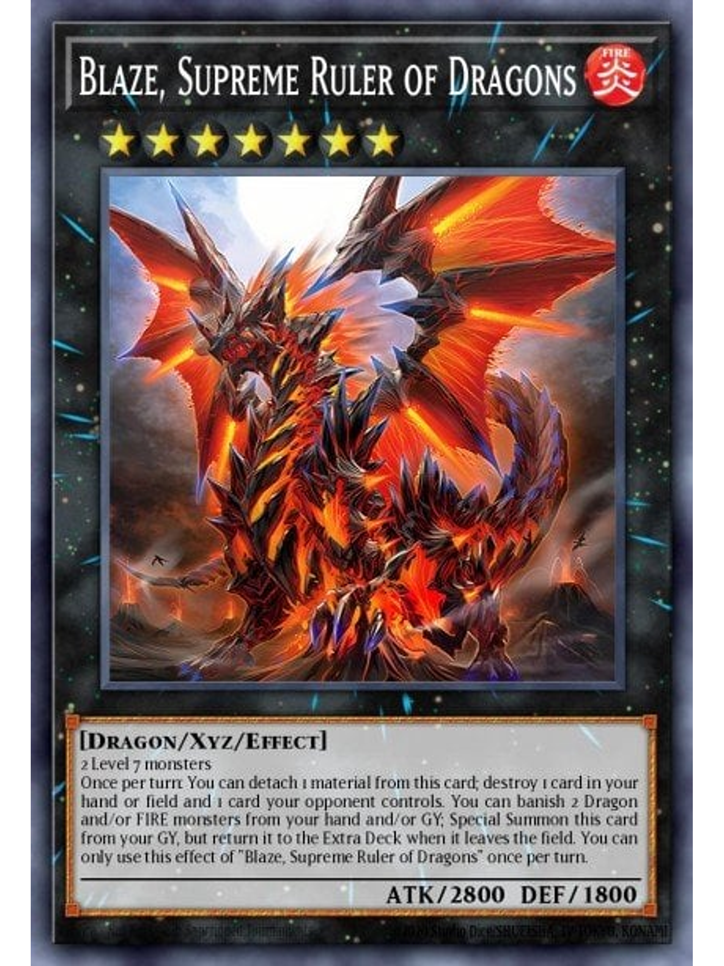 Blaze, Supreme Ruler of all Dragons - MP25-EN146 - Prismatic Secret Rare 1st Edition 1