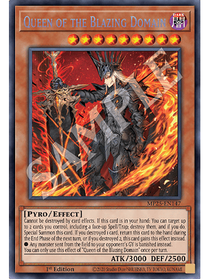 Queen of the Blazing Domain - MP25-EN147 - Prismatic Secret Rare 1st Edition