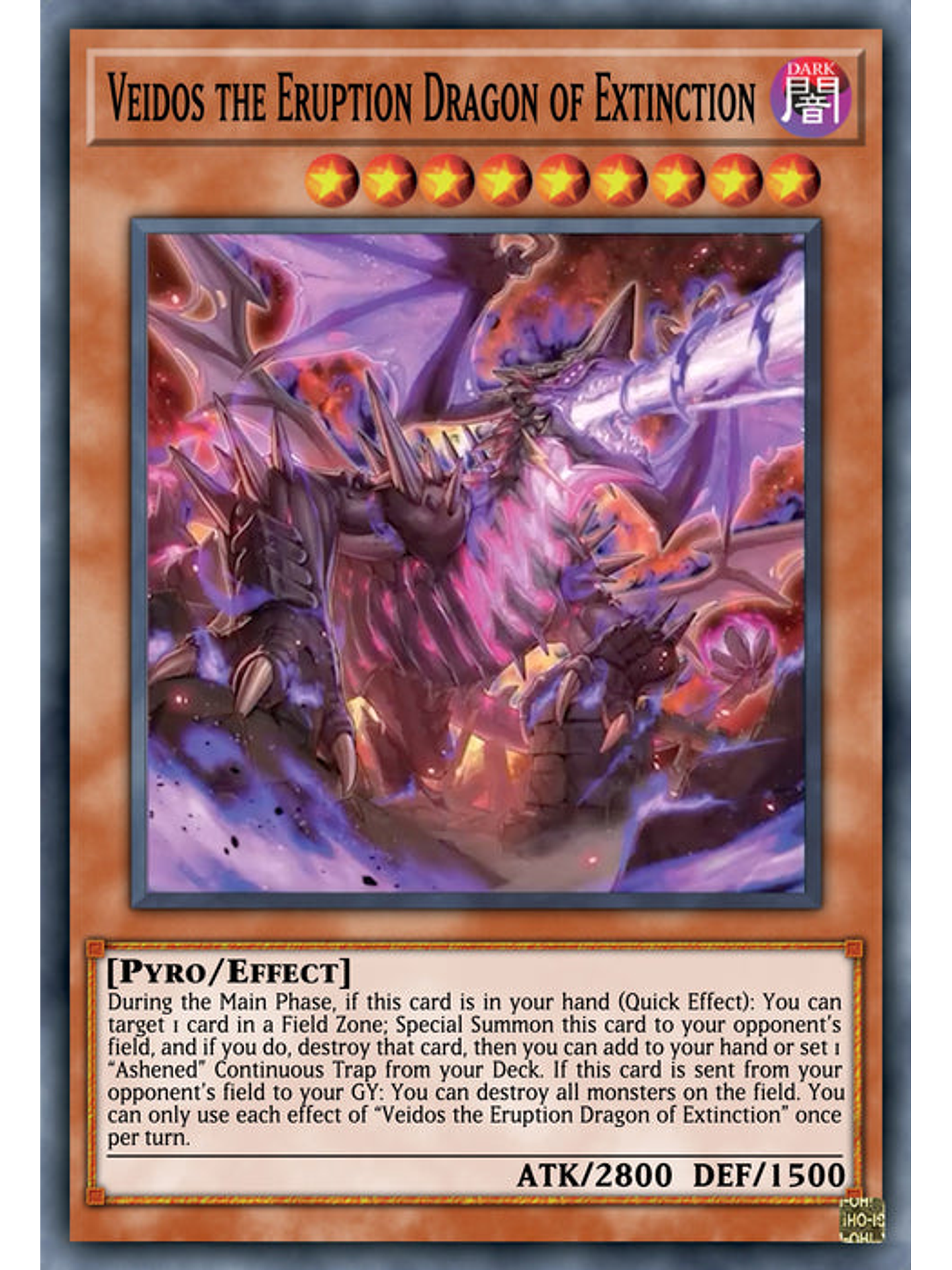 Veidos the Eruption Dragon of Extinction - MP25-EN175 - Ultra Rare 1st Edition 1