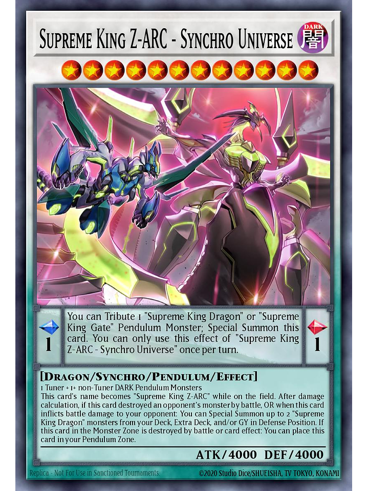 Supreme King Z-ARC - Synchro Universe - MP25-EN207 - Ultra Rare 1st Edition 1