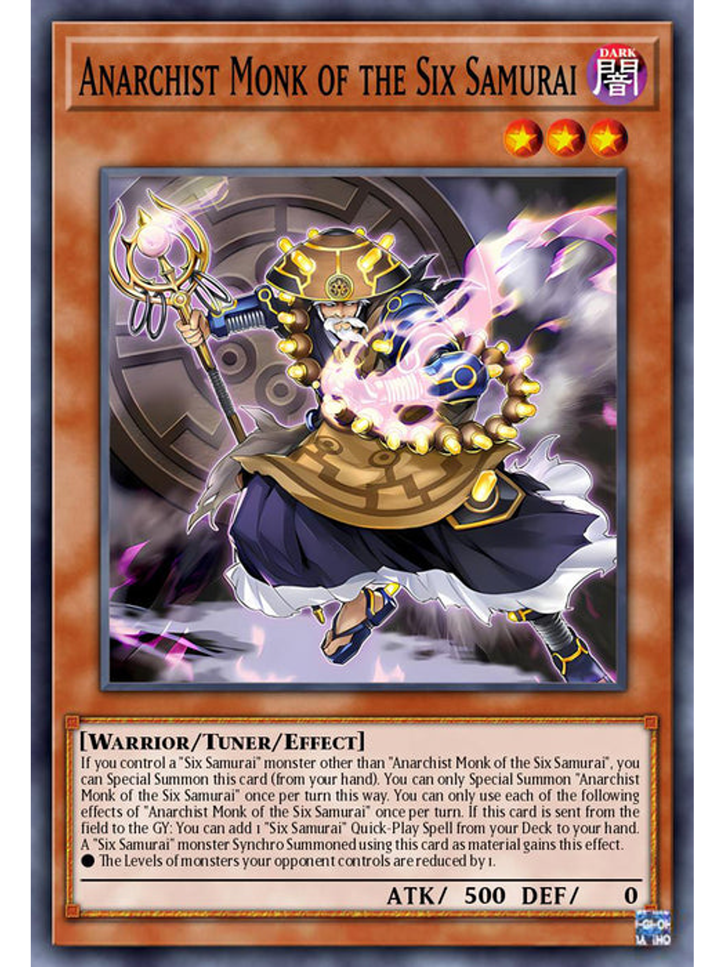 Anarchist Monk of the Six Samurai - MP25-EN245 - Ultra Rare 1st Edition 1