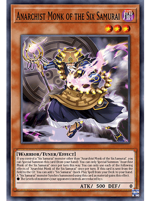 Anarchist Monk of the Six Samurai - MP25-EN245 - Ultra Rare 1st Edition