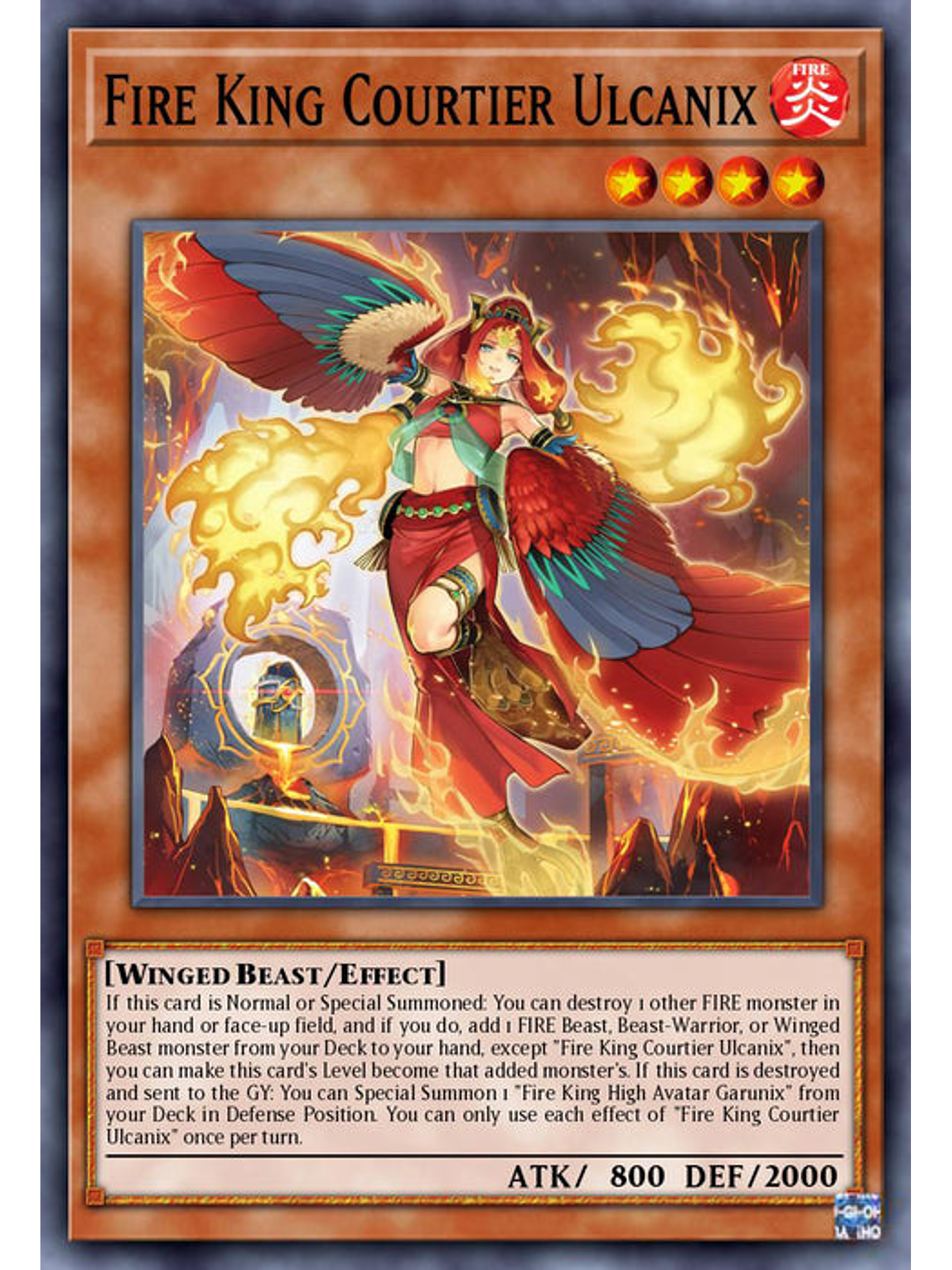 Fire King Courtier Ulcanix - MP25-EN262 - Ultra Rare 1st Edition 1