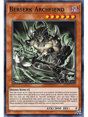 Berserk Archfiend - MP25-EN309 - Common 1st Edition