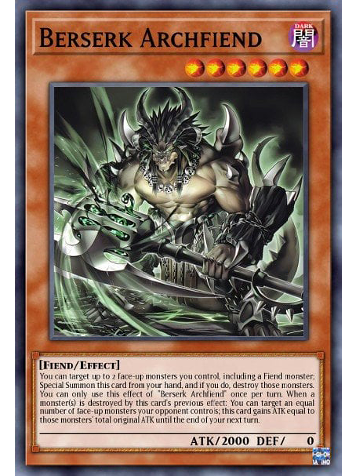 Berserk Archfiend - MP25-EN309 - Common 1st Edition 1