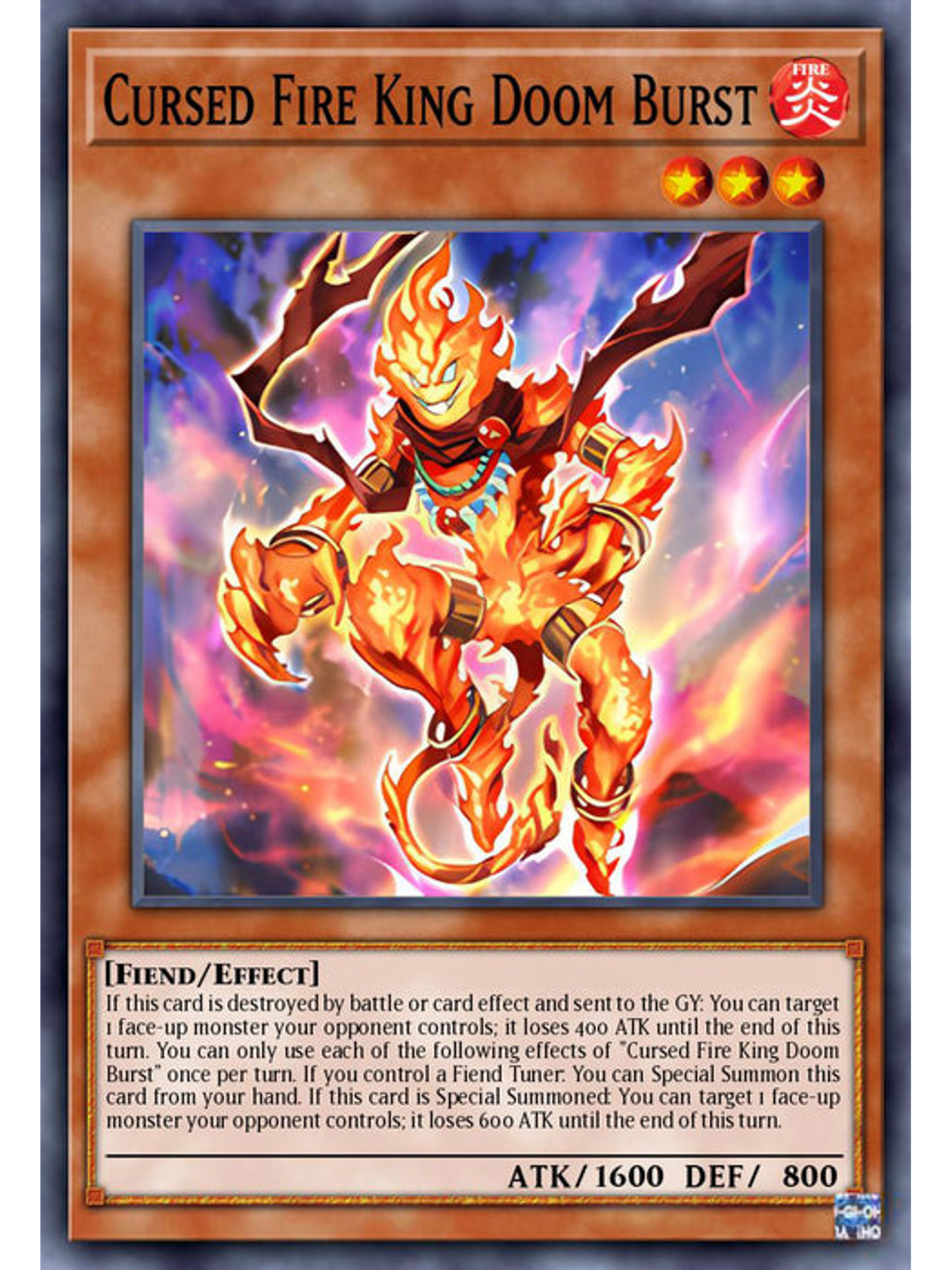 Cursed Fire King Doom Burst - MP25-EN436 - Common 1st Edition 1