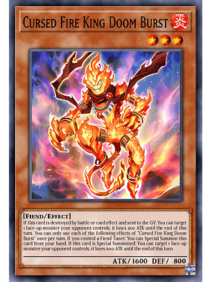 Cursed Fire King Doom Burst - MP25-EN436 - Common 1st Edition