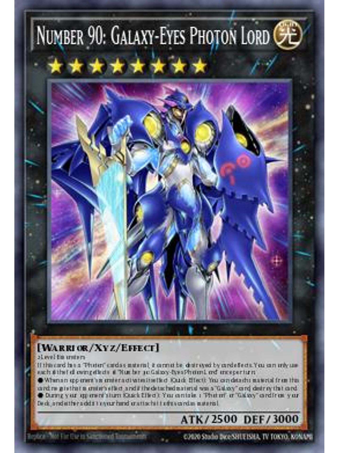Number 90: Galaxy-Eyes Photon Lord - MP25-EN033 - Starlight Rare 1st Edition 1