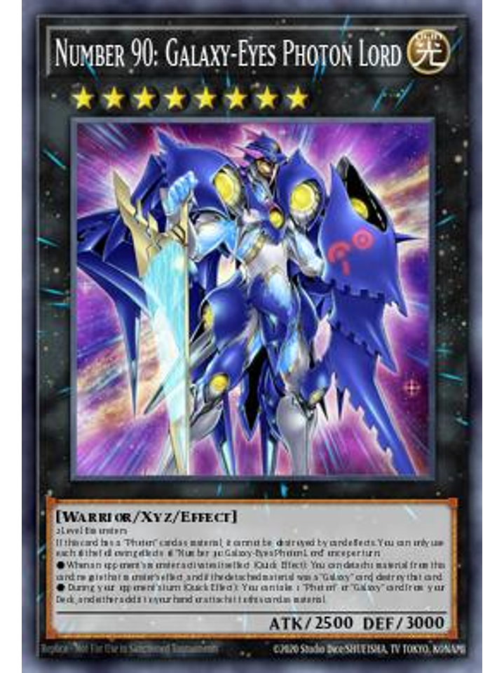 Number 90: Galaxy-Eyes Photon Lord - MP25-EN033 - Starlight Rare 1st Edition 1