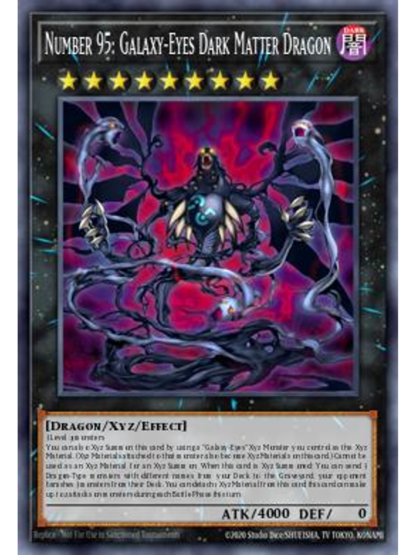 Number 95: Galaxy-Eyes Dark Matter Dragon - MP25-EN300 - Ultra Rare 1st Edition 1