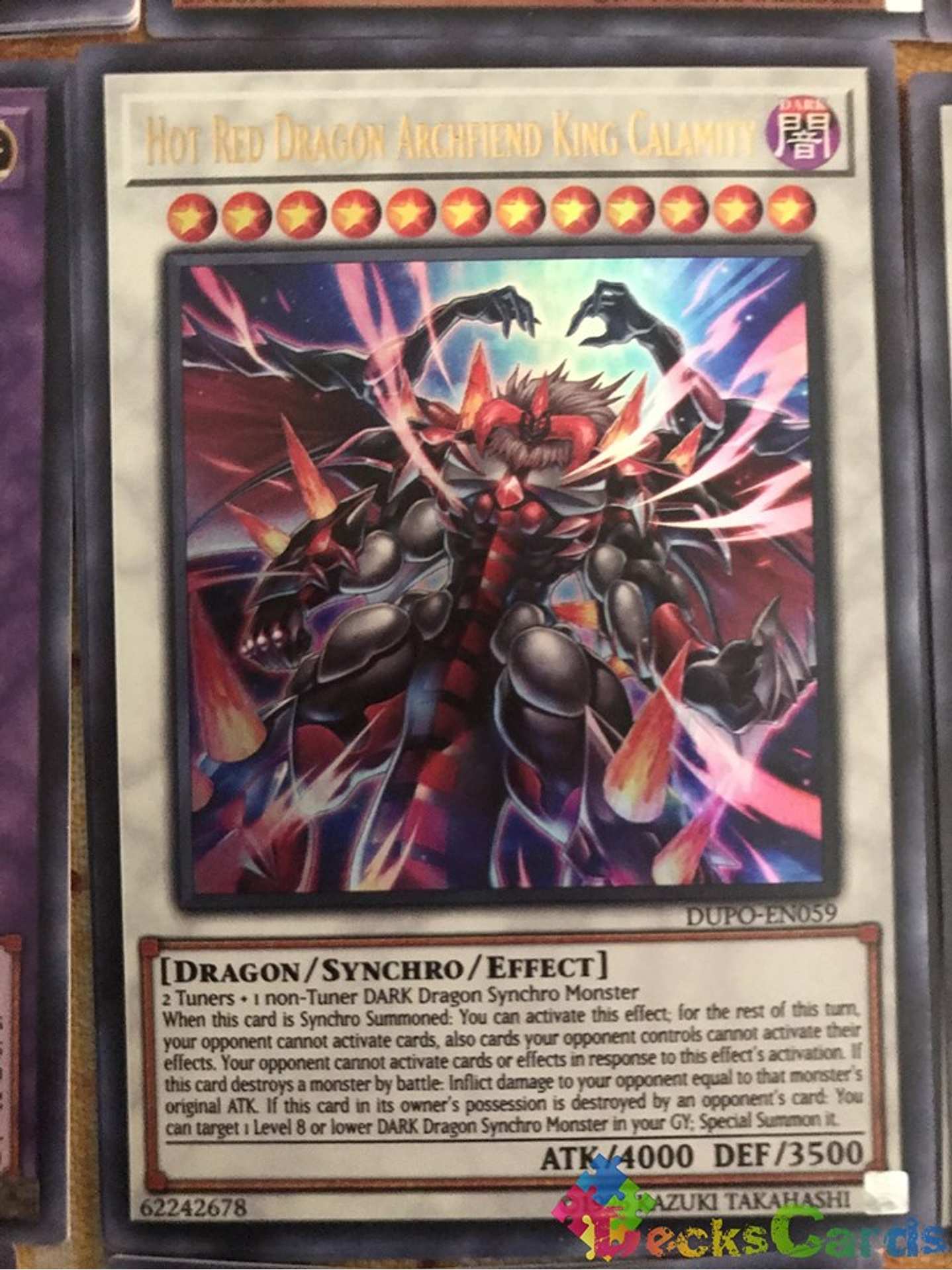 Hot Red Dragon Archfiend King Calamity - DUPO-EN059 - Ultra Rare 1st Edition 1