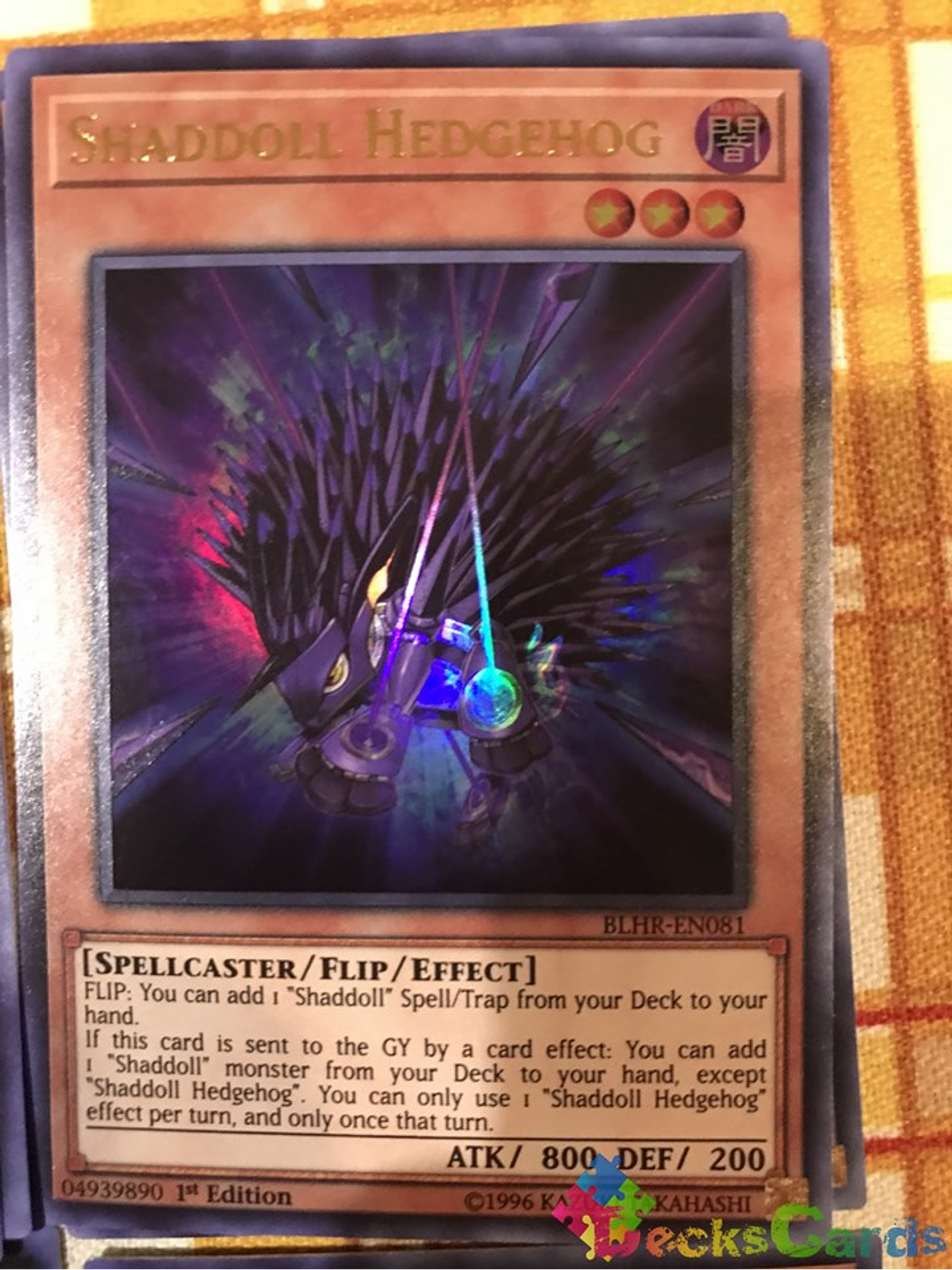 Shaddoll Hedgehog - BLHR-EN081 - Ultra Rare 1st Edition 1