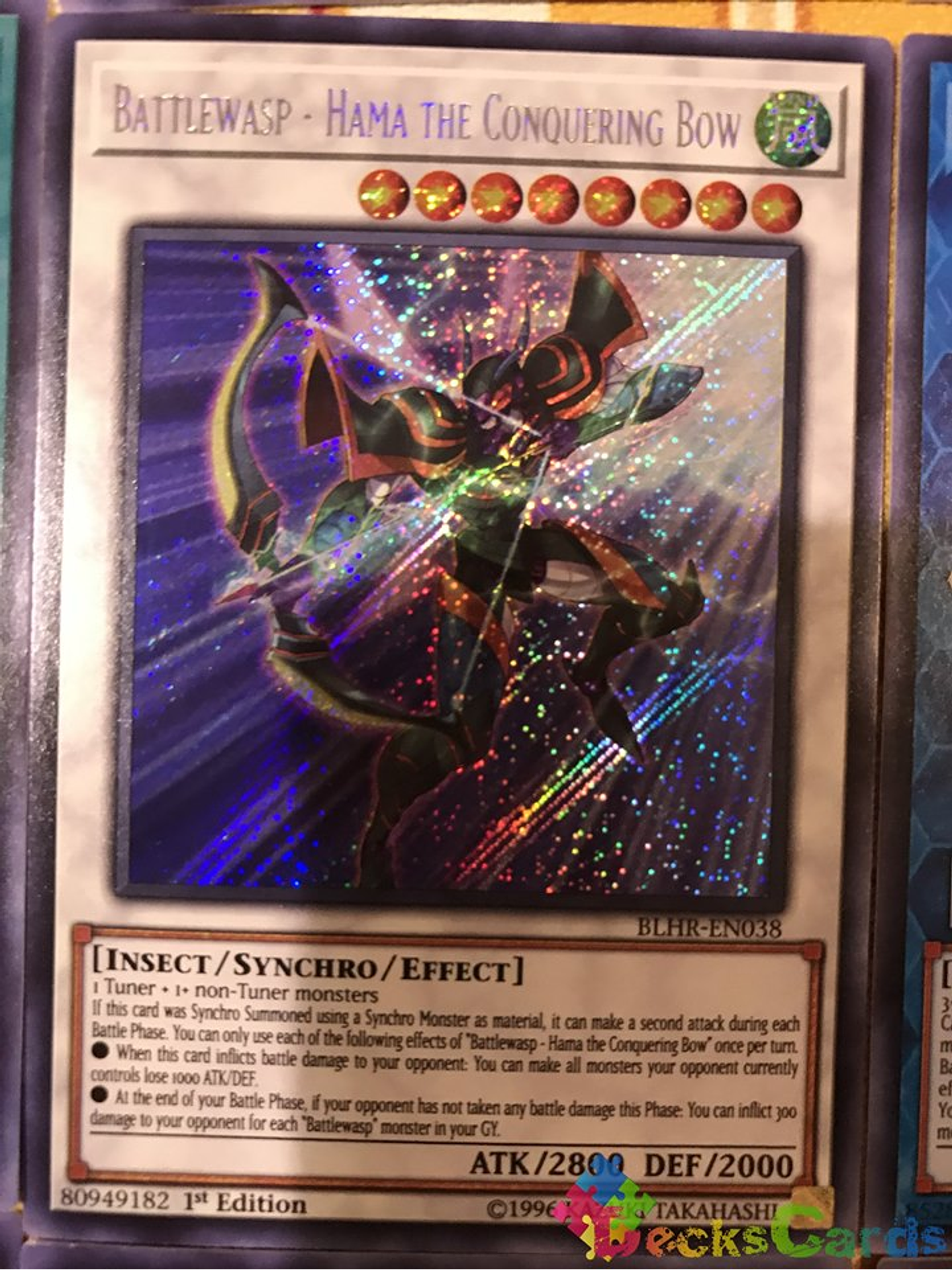 Battlewasp - Hama the Conquering Bow - BLHR-EN038 - Secret Rare 1st Edition 1