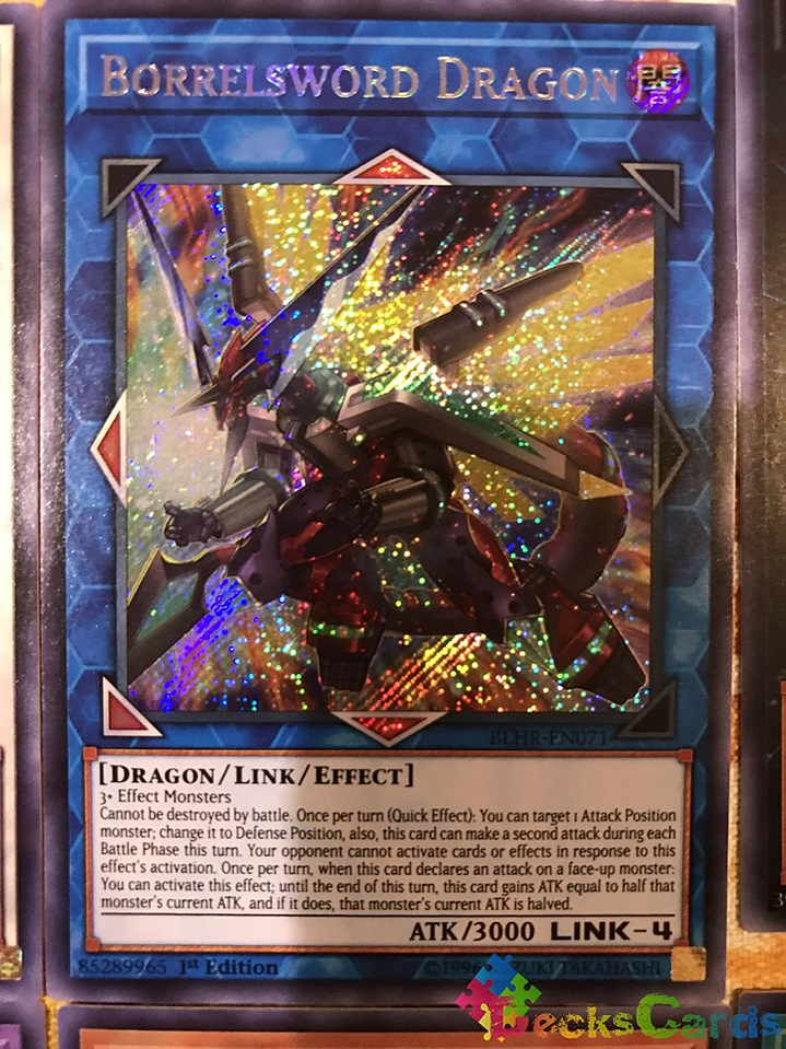 Borrelsword Dragon - BLHR-EN071 - Secret Rare 1st Edition 1