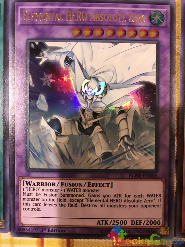 Elemental HERO Absolute Zero - BLHR-EN065 - Ultra Rare 1st Edition 1