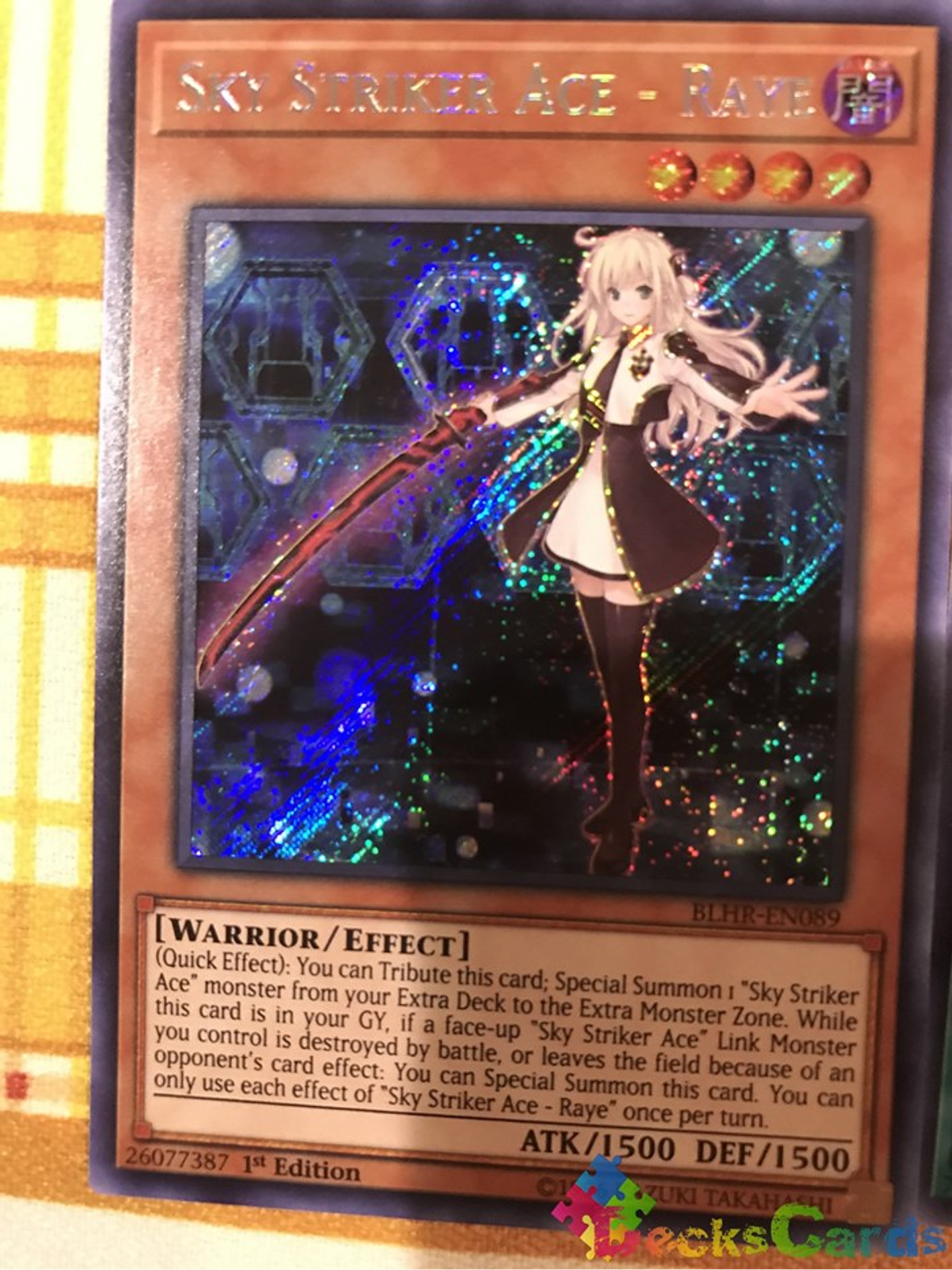 Sky Striker Ace - Raye - BLHR-EN089 - Secret Rare 1st Edition 1