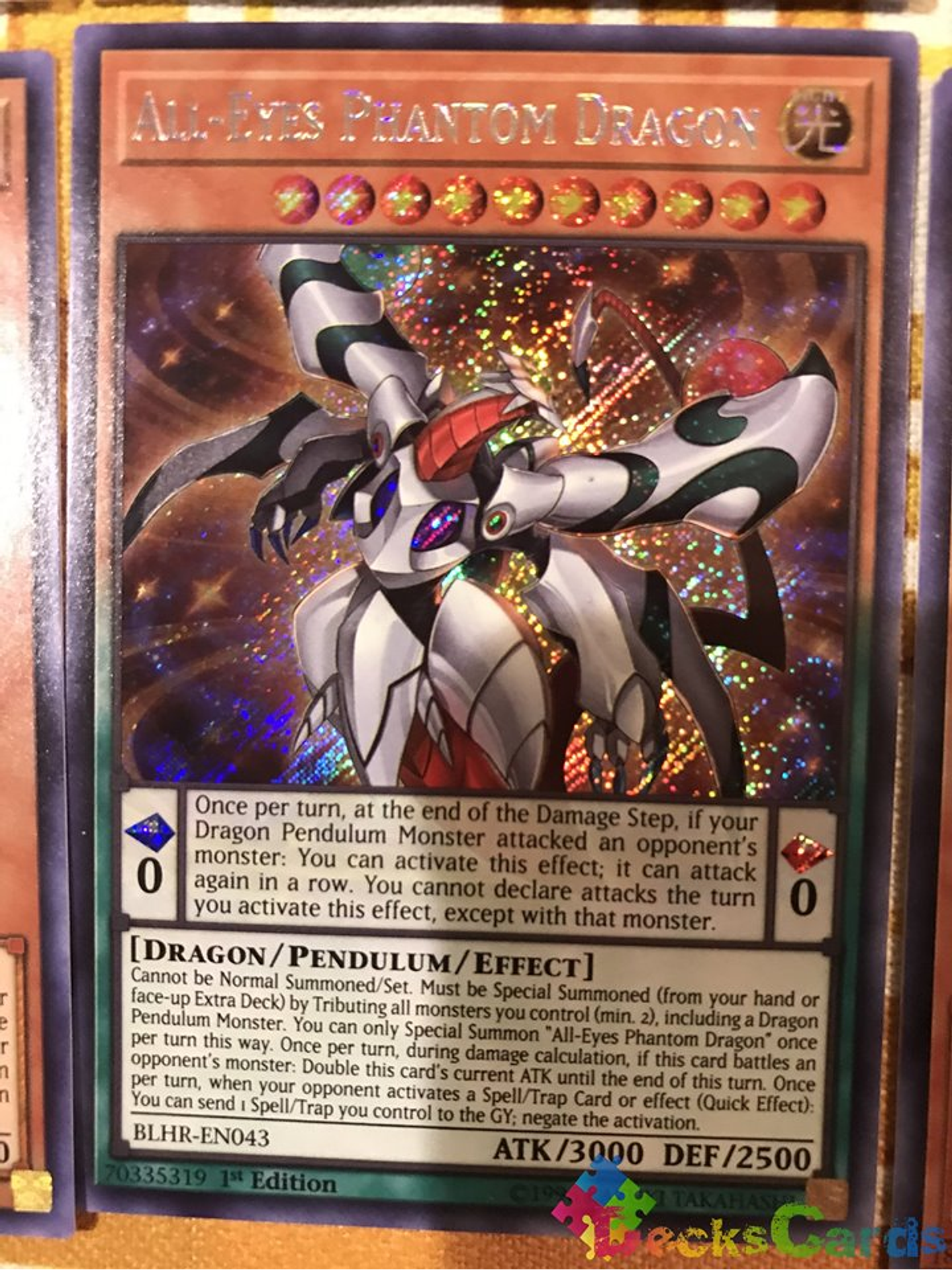 All-Eyes Phantom Dragon - BLHR-EN043 - Secret Rare 1st Edition 1