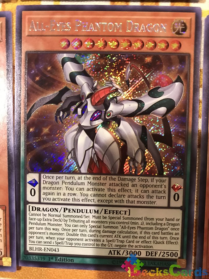 All-Eyes Phantom Dragon - BLHR-EN043 - Secret Rare 1st Edition 1