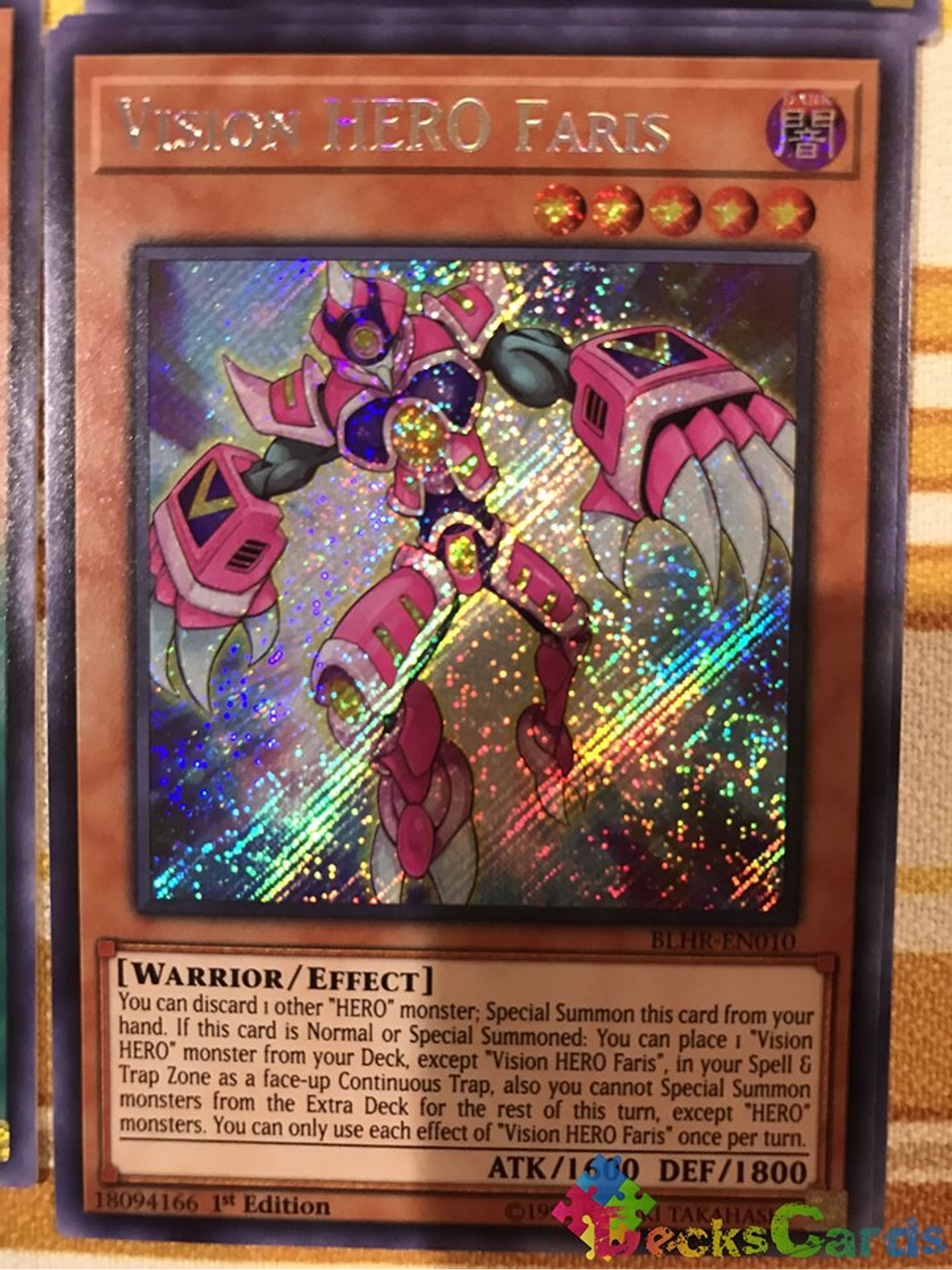 Vision HERO Faris - BLHR-EN010 - Secret Rare 1st Edition 1