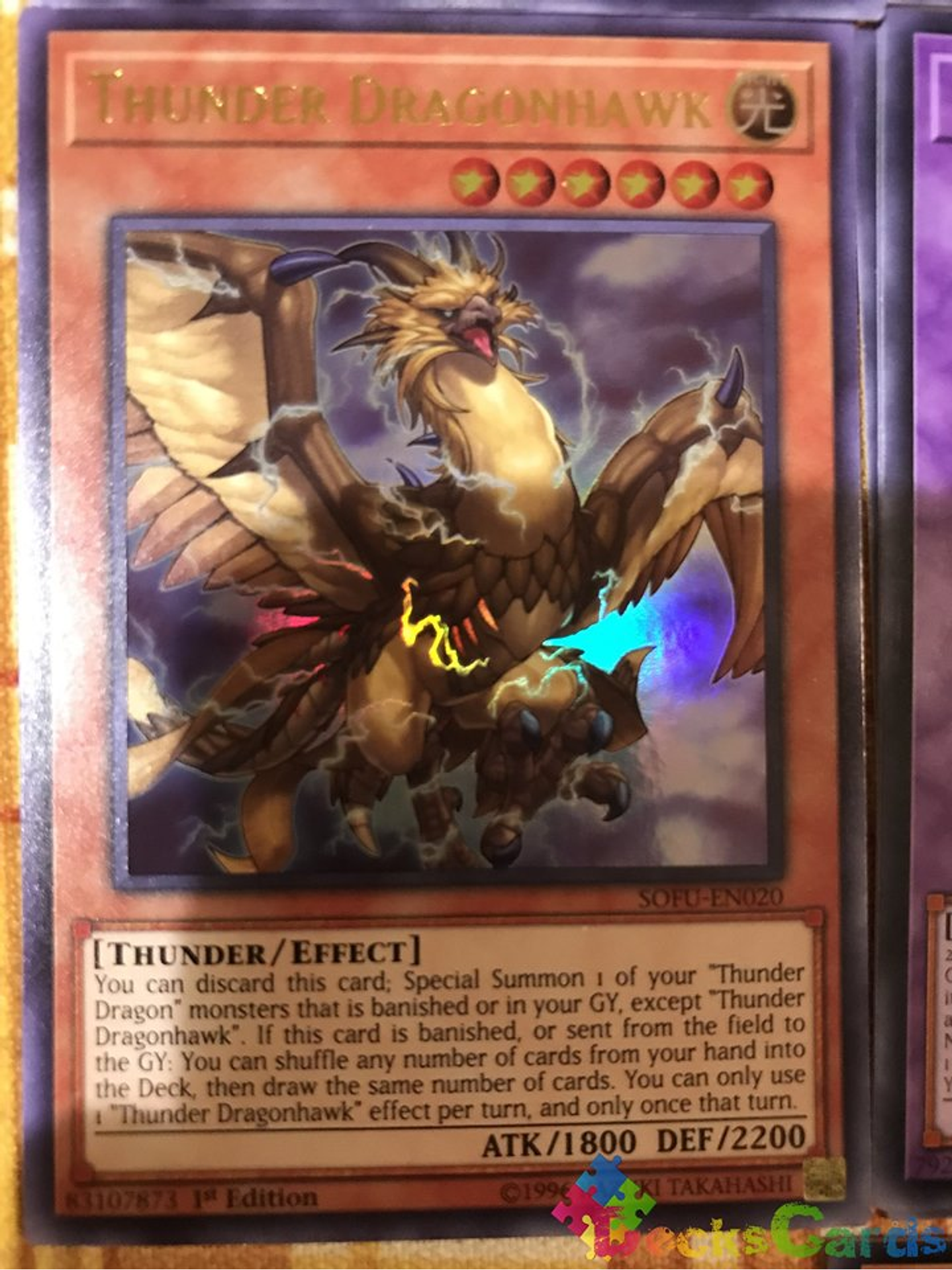 Thunder Dragonhawk - SOFU-EN020 - Ultra Rare 1st Edition 1