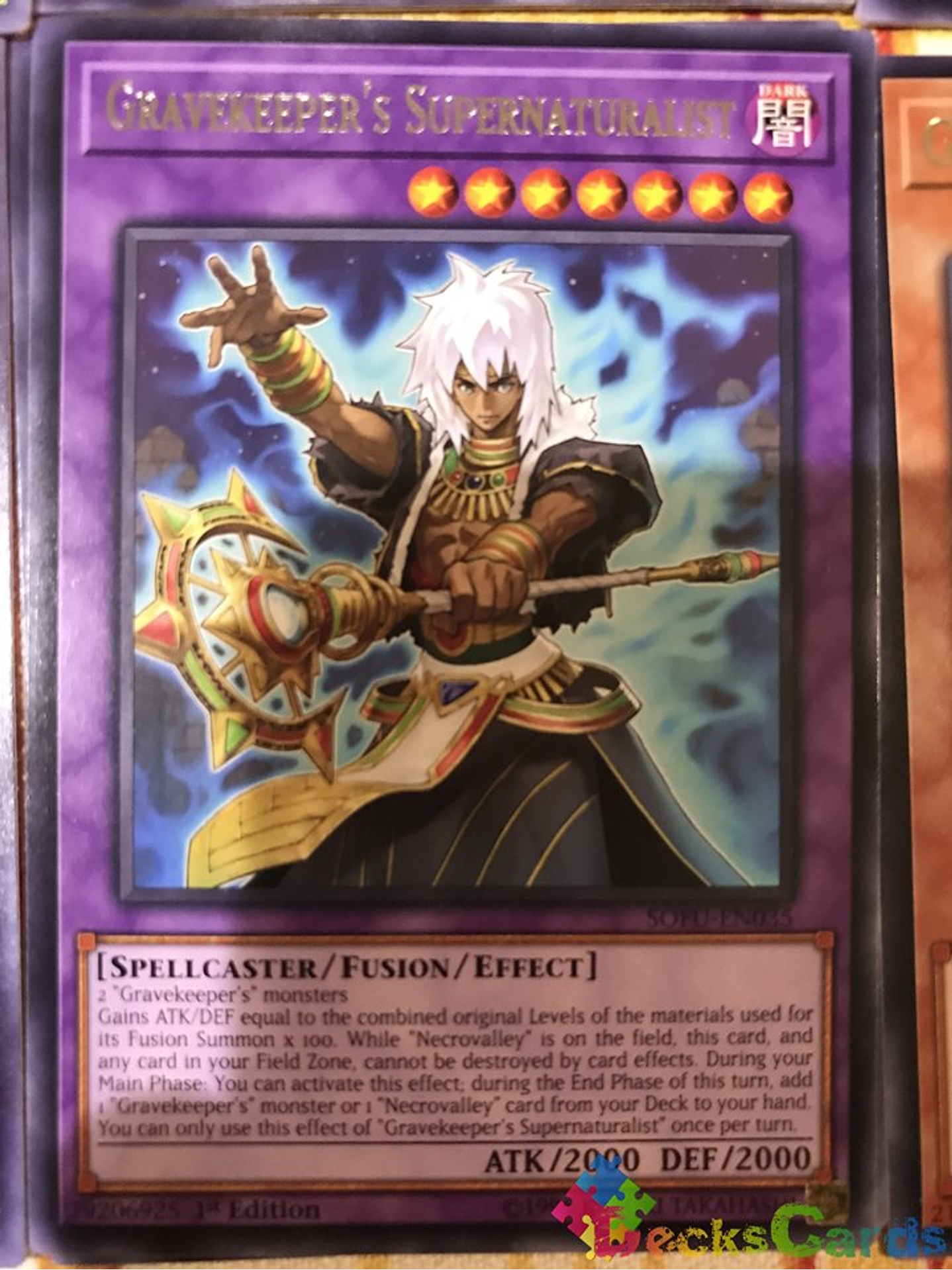 Gravekeeper's Supernaturalist - SOFU-EN035 - Rare 1st Edition 1