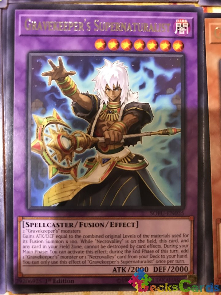 Gravekeeper's Supernaturalist - SOFU-EN035 - Rare 1st Edition 1