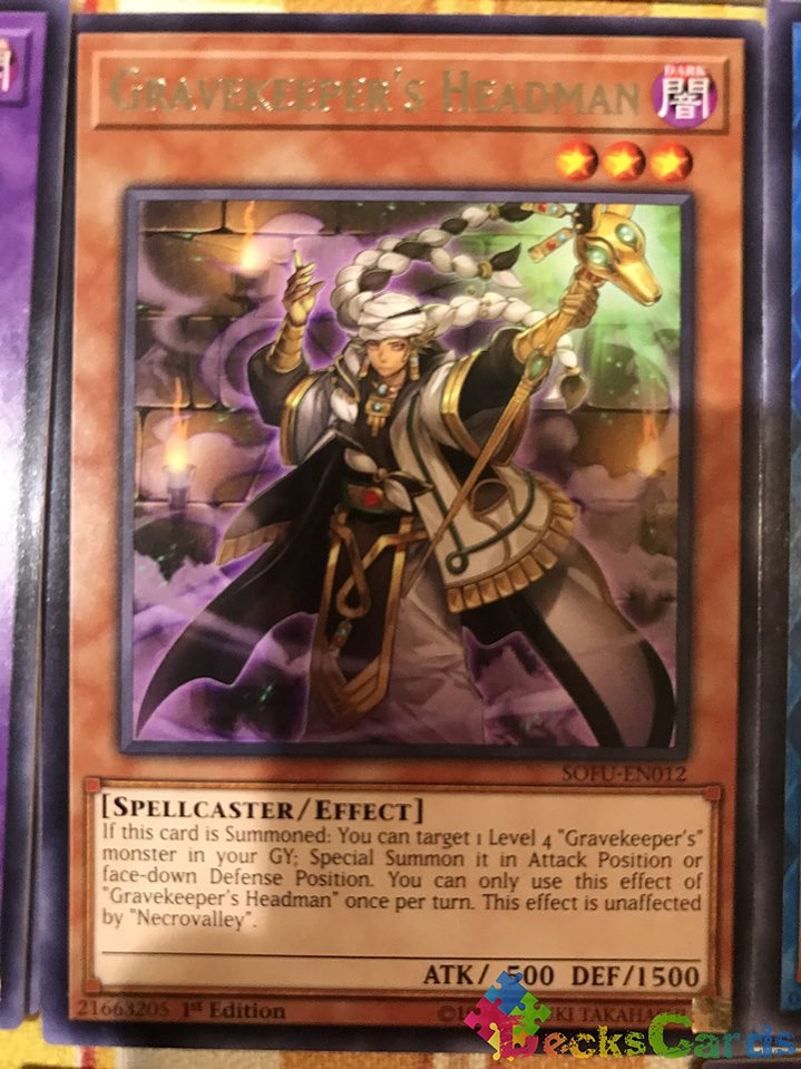 Gravekeeper's Headman - SOFU-EN012 - Rare 1st Edition 1