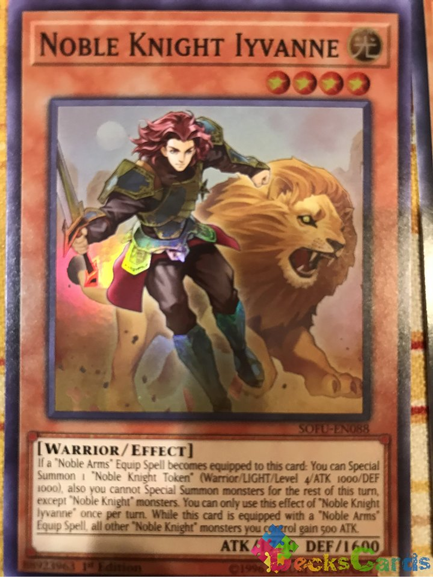 Noble Knight Iyvanne - SOFU-EN088 - Super Rare 1st Edition 1