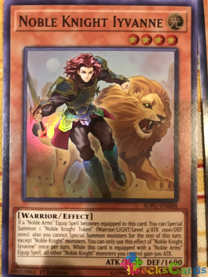 Noble Knight Iyvanne - SOFU-EN088 - Super Rare 1st Edition 1