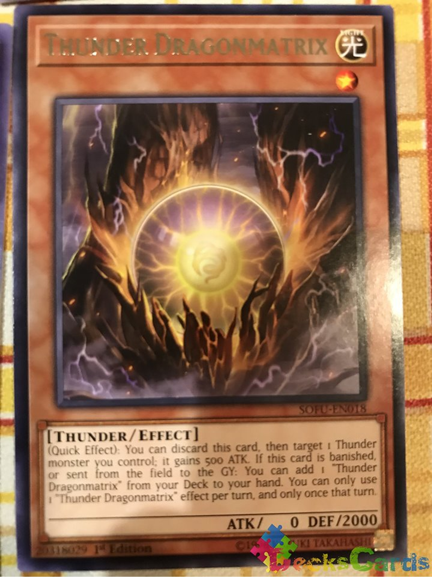 Thunder Dragonmatrix - SOFU-EN018 - Rare 1st Edition 1