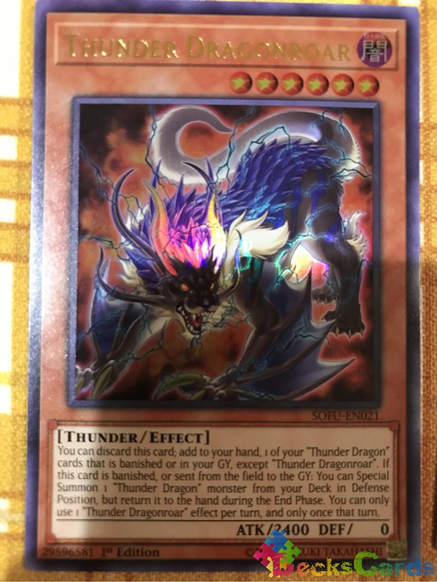 Thunder Dragonroar - SOFU-EN021 - Ultra Rare 1st Edition 1