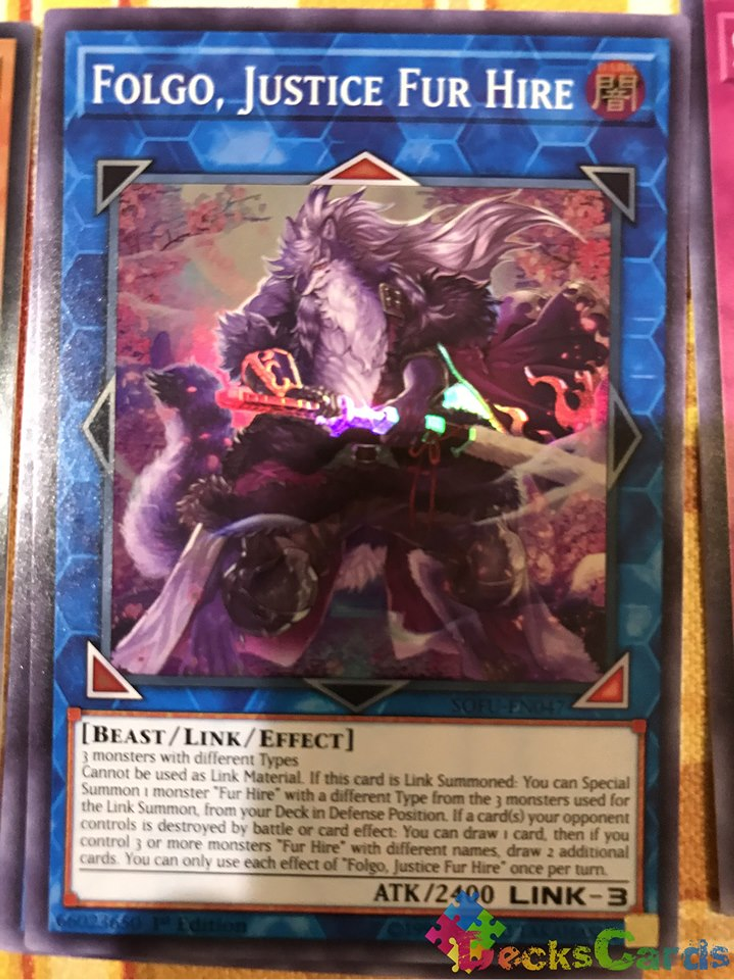 Folgo, Justice Fur Hire - SOFU-EN047 - Super Rare 1st Edition 1