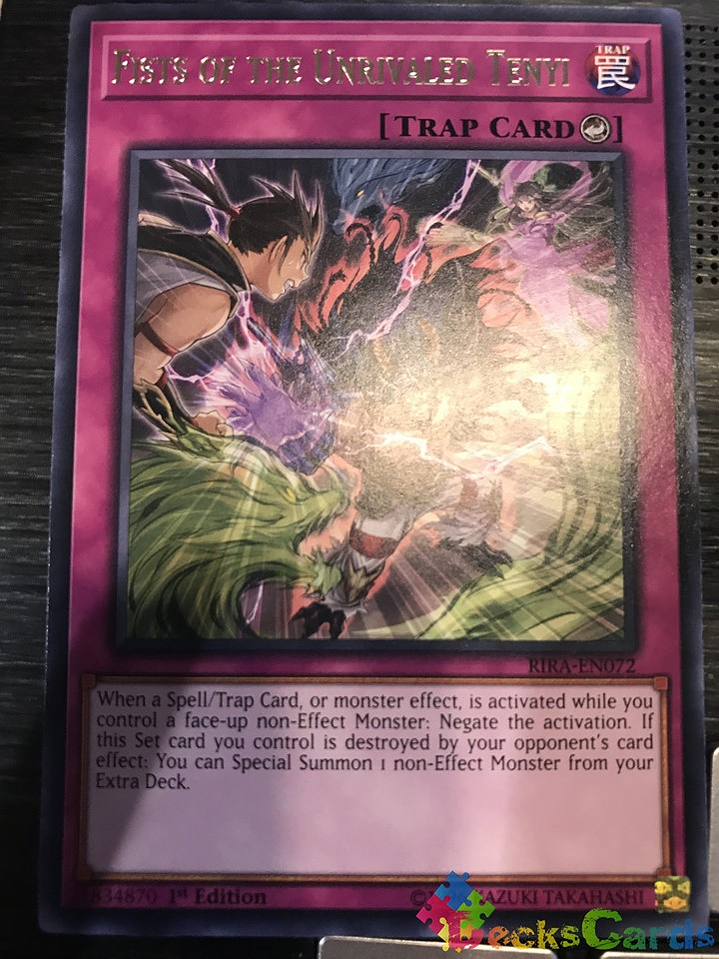 Fists of the Unrivaled Tenyi - RIRA-EN072 - Rare 1st Edition 1