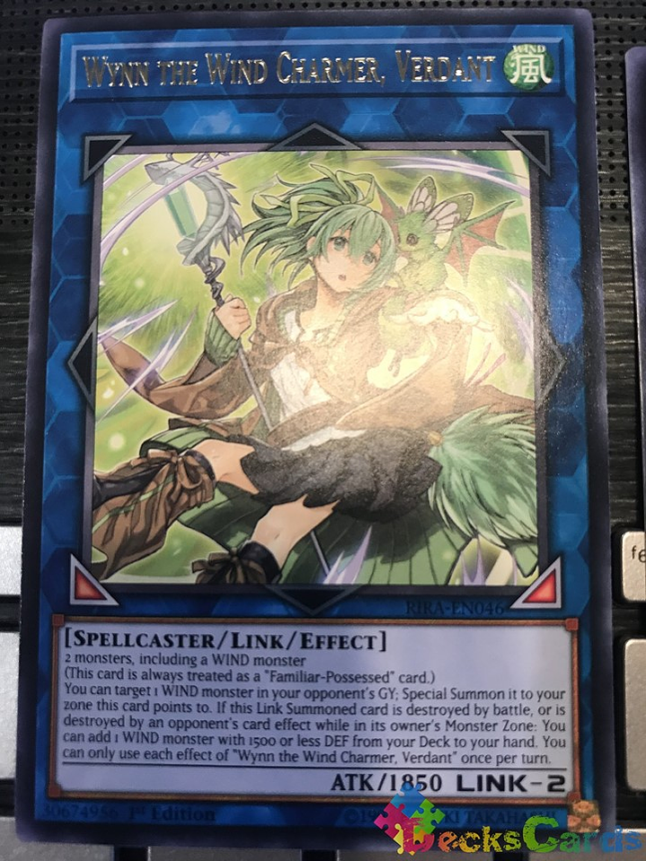 Wynn the Wind Charmer, Verdant - RIRA-EN046 - Rare 1st Edition 1