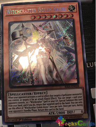 Witchcrafter Golem Aruru - RIRA-EN028 - Secret Rare 1st Edition