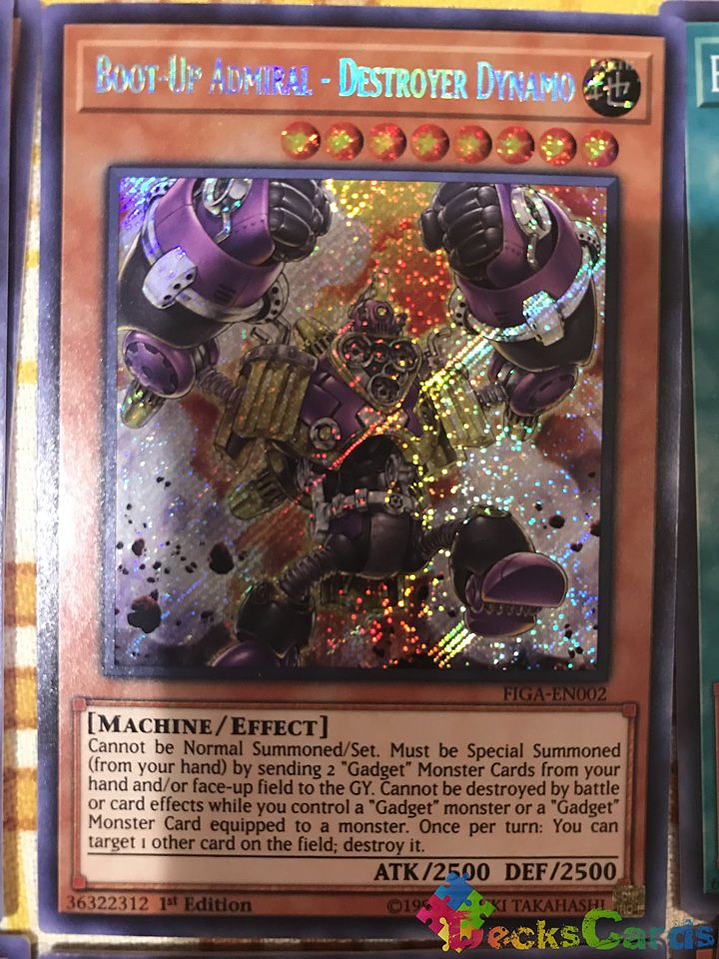 Boot-Up Admiral - Destroyer Dynamo - FIGA-EN002 - Secret Rare 1st Edition 1