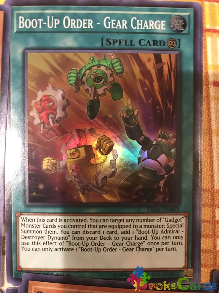 Boot-Up Order - Gear Charge - FIGA-EN003 - Super Rare 1st Edition 1