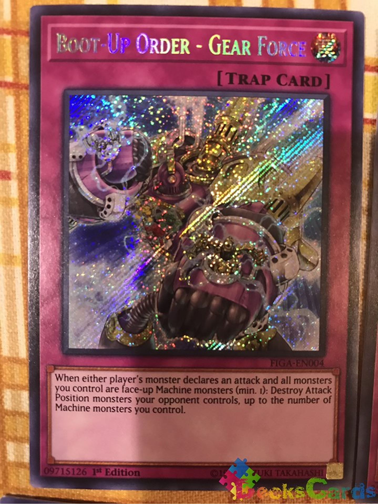 Boot-Up Order - Gear Force - FIGA-EN004 - Secret Rare 1st Edition 1