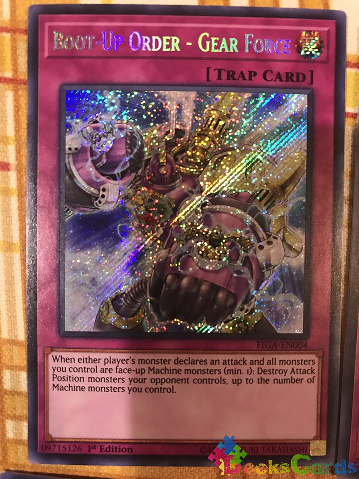 Boot-Up Order - Gear Force - FIGA-EN004 - Secret Rare 1st Edition 1