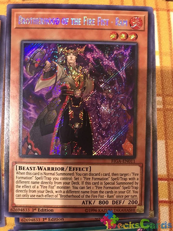 Brotherhood of the Fire Fist - Ram - FIGA-EN011 - Secret Rare 1st Edition 1