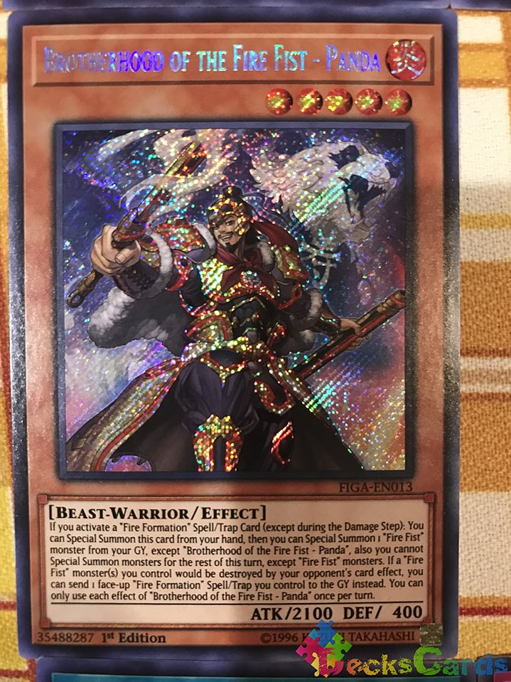 Brotherhood of the Fire Fist - Panda - FIGA-EN013 - Secret Rare 1st Edition 1