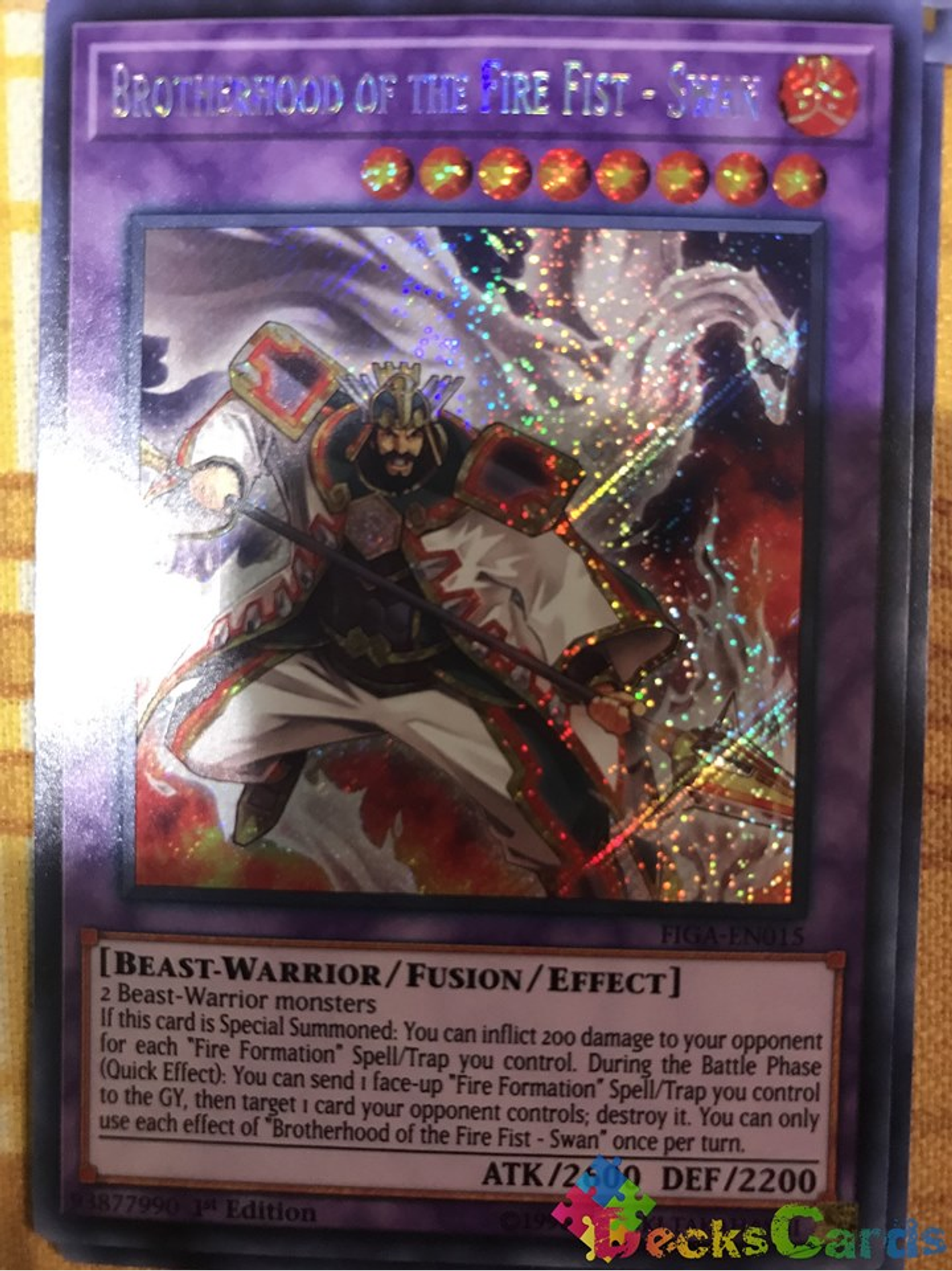 Brotherhood of the Fire Fist - Swan - FIGA-EN015 - Secret Rare 1st Edition 1