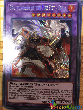 Brotherhood of the Fire Fist - Swan - FIGA-EN015 - Secret Rare 1st Edition