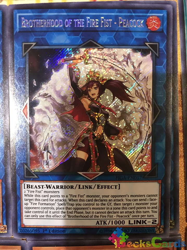 Brotherhood of the Fire Fist - Peacock - FIGA-EN017 - Secret Rare 1st Edition 1