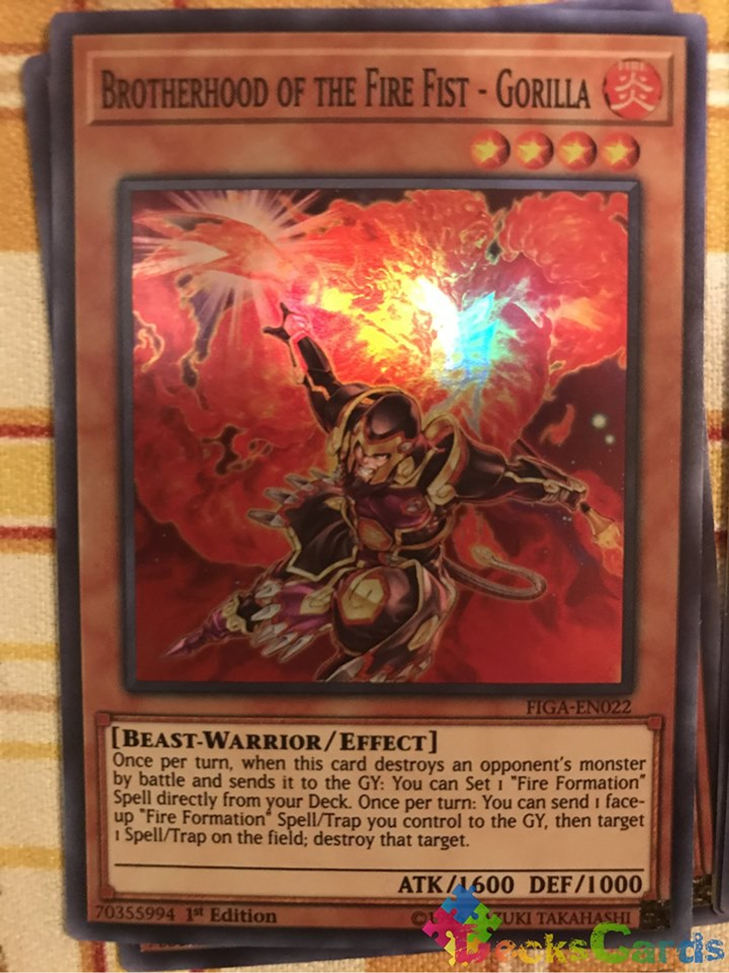 Brotherhood of the Fire Fist - Gorilla - FIGA-EN022 - Super Rare 1st Edition 1
