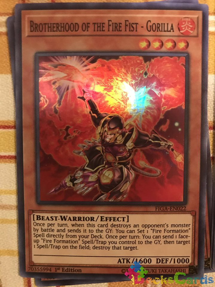 Brotherhood of the Fire Fist - Gorilla - FIGA-EN022 - Super Rare 1st Edition 1
